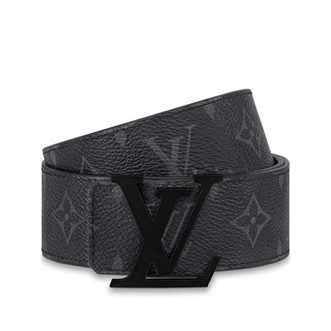 LV Initiales 40mm Matte Black Belt .